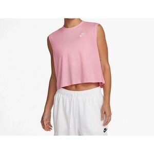 Nike‎ The Nike Tee Cropped Sleeveless Tank Top Athletic Pink Women's M